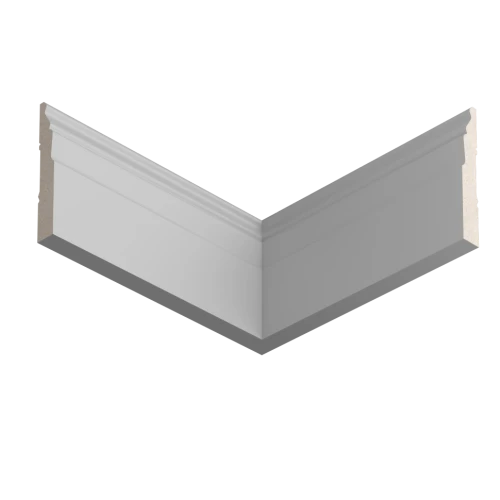Плинтус белый Ultrawood Base 0022p 2000x80x12 на otdelka1.ru