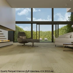 Кварцевый паркет Quartz Parquet Классик 5/06 мм 414 Дуб Шампань