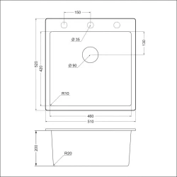 Мойка для кухни EMAR EMQ-1510.Q Морион