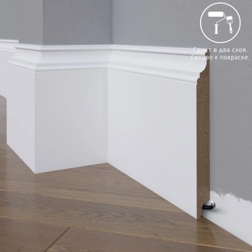 Плинтус МДФ под покраску Madest Decor 27-185-18 на Otdelka1.ru