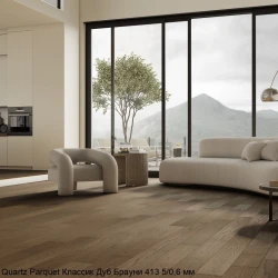 Кварцевый паркет Quartz Parquet Классик 5/06 мм 413 Дуб Брауни