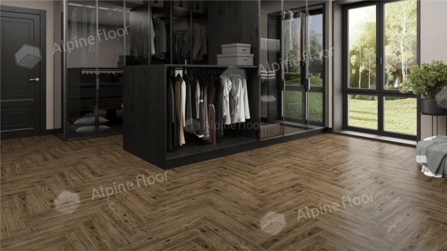 Ламинат Alpine floor Herringbone 12 PRO LF106-10 Дуб Бордо на Otdelka1.ru