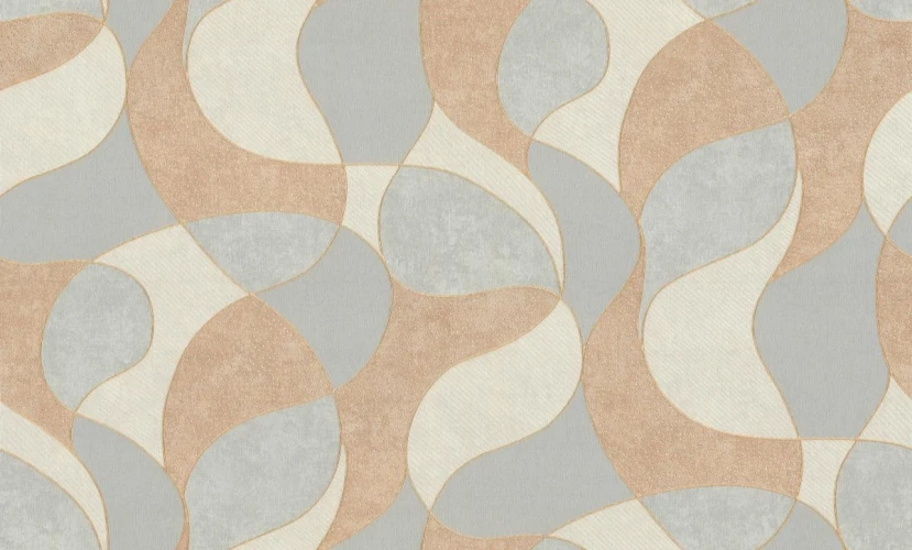 Обои МОФ Malex design Дюссо 4262-5 серо-оранж на otdelka1.ru