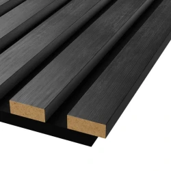 Акустическая реечная панель Cosca Дуб Графит 1200 мм