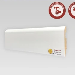 Плинтус МДФ Теквуд / Teckwood Титан Белый 80х16 Прямой