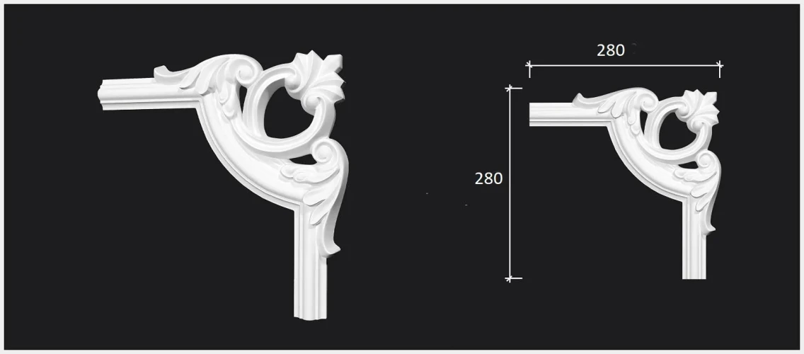 Декоративный элемент Decor Dizayn C3-DD002 на otdelka1.ru