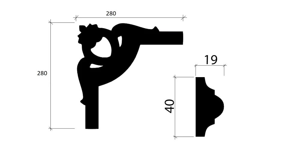 Декоративный элемент Decor Dizayn C3-DD002 на otdelka1.ru