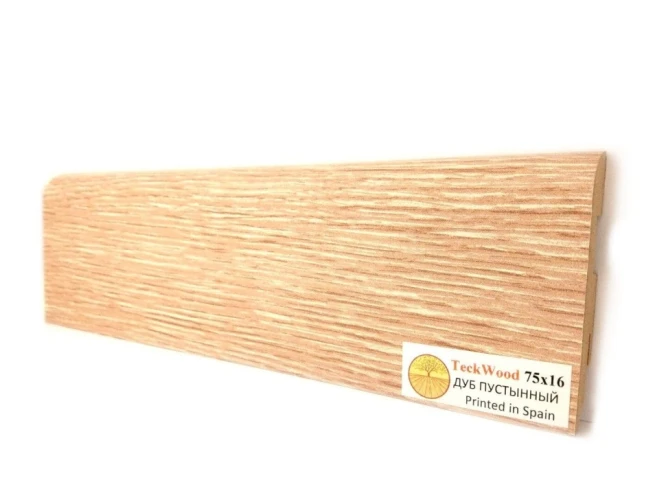 Плинтус МДФ Теквуд / Teckwood 75мм дуб пустынный на otdelka1.ru