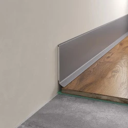 Плинтус алюминиевый Laconistiq Adhesive 80мм Серебристый анодированный