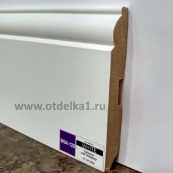 Плинтус МДФ Deartio Эконом White W 04-120 фигурный