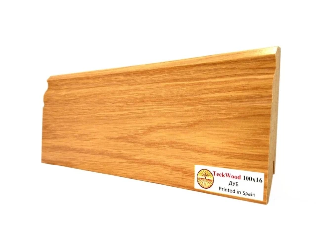 Плинтус МДФ Теквуд / Teckwood 100 мм Дуб на Otdelka1.ru