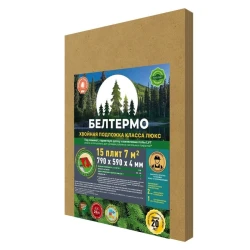 Хвойная подложка под ламинат и паркетную доску Белтермо / Beltermo 4 мм