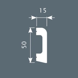 Плинтус Cosca PX013 50х15 экополимер
