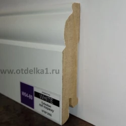 Плинтус МДФ Deartio Эконом White W 04-80 фигурный