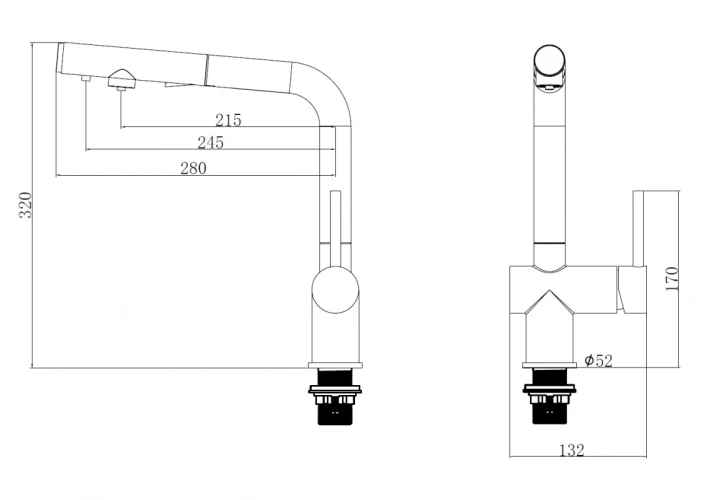 Смеситель EMAR EC-7019 ЕС - 7019 Black на Otdelka1.ru