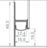 Теневой плинтус Evrowood DA01B Черный анодированный на otdelka1.ru