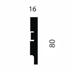 Плинтус МДФ Cosca PP79 Белый МДФ
