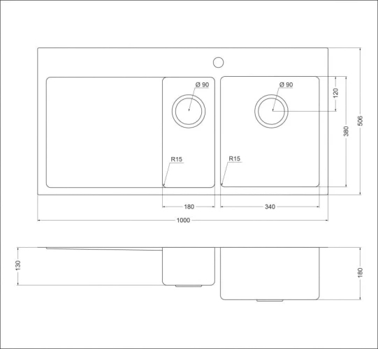 Мойка для кухни Oulin OL-FTRL201R