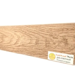 Плинтус МДФ Теквуд / Teckwood 75мм дуб северный