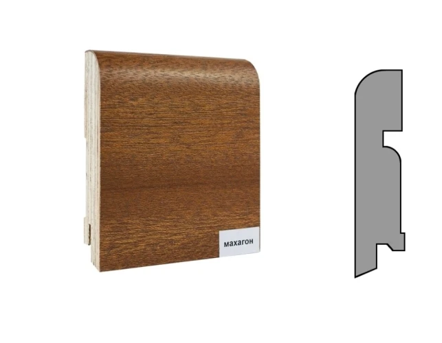 Плинтус шпонированный Finitura Dekor 83x19 Махагон на otdelka1.ru
