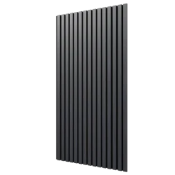 Акустическая реечная панель Cosca шпон Дуб Антрацит темно-серый 1200 мм