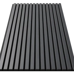 Акустическая реечная панель Cosca шпон Дуб Антрацит темно-серый 1200 мм