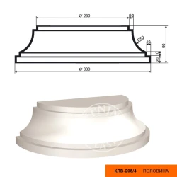 Составная полуколонна база LepninaPlast КЛВ-205/4 HALF