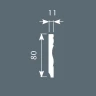 Плинтус Cosca PX015 80х11 экополимер на Otdelka1.ru