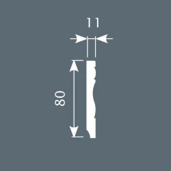 Плинтус Cosca PX015 80х11 экополимер