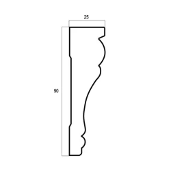 Плинтус Cosca потолочный 90 опал T90(2)/DB4-1