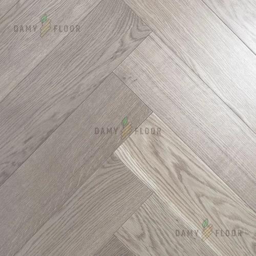 Массивная доска Damy Floor Английская елочка Ванильный Селект на Otdelka1.ru