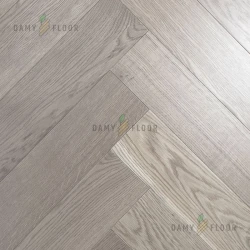 Массивная доска Damy Floor Английская елочка Ванильный Селект