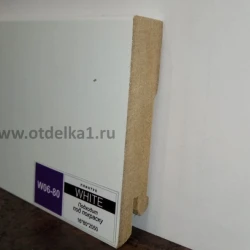 Плинтус МДФ Deartio Эконом White W 06-80 прямой