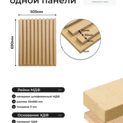 Стеновая панель Evrowood MSP01 под покраску для индивидуального дизайна