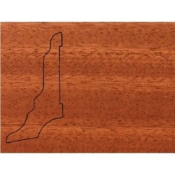 Плинтус шпонированный Педрос / Pedross Махагон 80 х 40 мм