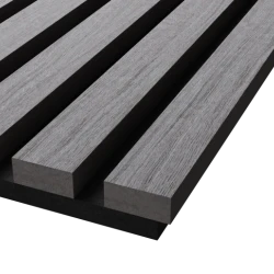 Акустическая реечная панель Cosca шпон Дуб Ардженто светло-серый 1200 мм