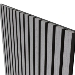 Акустическая реечная панель Cosca шпон Дуб Ардженто светло-серый 1200 мм