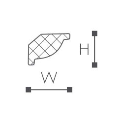 WT7 карниз Wallstyl NMC 16х22х2000 мм