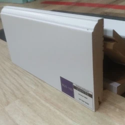 Плинтус МДФ Deartio Эконом White W 28-100 фигурный