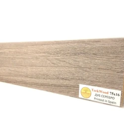 Плинтус МДФ Теквуд / Teckwood 75мм дуб серебро