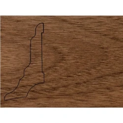 Плинтус шпонированный Педрос / Pedross Орех 80 х 40 мм