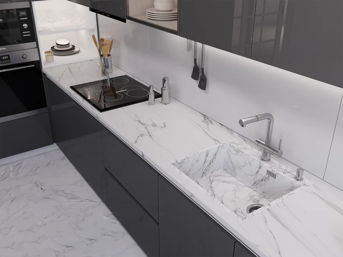 Мойка для кухни EMAR EMB-560 (TOP) White Elegant на Otdelka1.ru