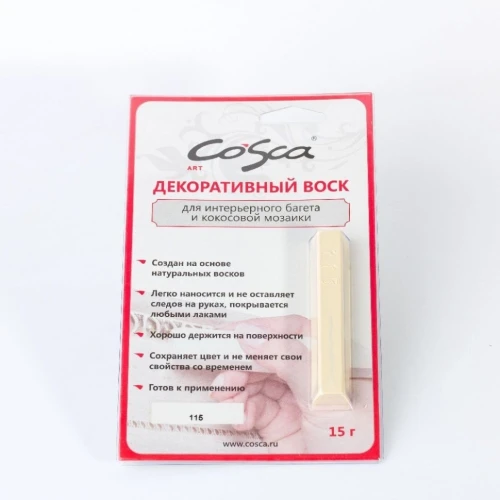 Воск мягкий Cosca в блистере молочный RAL 115 на Otdelka1.ru