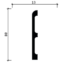 Плинтус полимерный Decor Dizayn 706-74