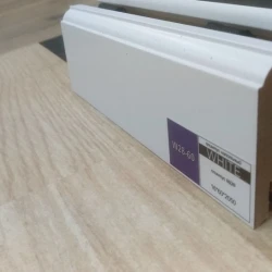 Плинтус МДФ Deartio Эконом White W 28-60 фигурный