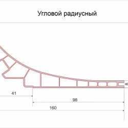 Радиусный элемент Decaro WallPanels Дерево / Wood D1105 Американский орех
