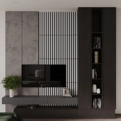 Стеновая панель Evrowood MSP03 белая с контрастным черным основанием