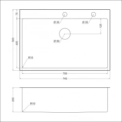 Мойка для кухни EMAR EMB-125A PVD Nano Golden