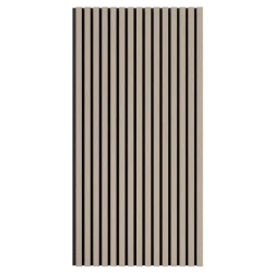 Акустическая реечная панель Cosca шпон Дуб Латте бежевый 1200 мм