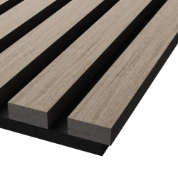 Акустическая реечная панель Cosca шпон Дуб Латте бежевый 1200 мм